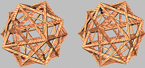 [Stereoscopic Compound of 5 Cubes]